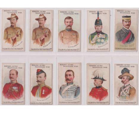 Cigarette cards, Salmon &amp; Gluckstein, Heroes of the Transvaal War (set, 40 cards plus variation card for Baden-Powell) (m