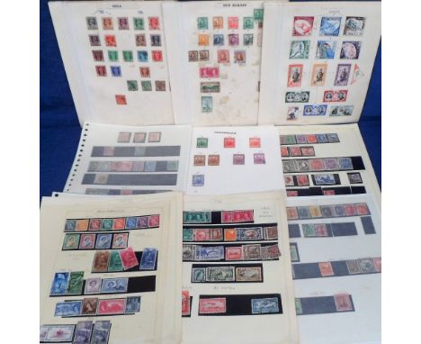 Stamps, huge collection of GB, Commonwealth and world stamps mainly on vintage album pages, including a good range of mint st