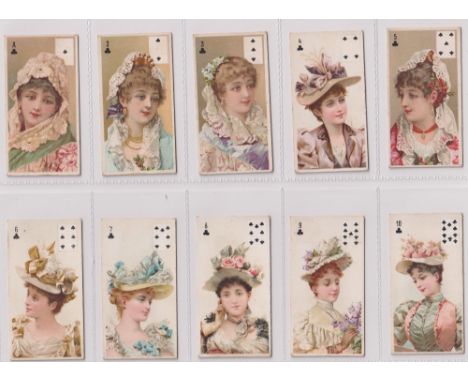 Cigarette cards, Wills, Beauties, Playing Card Inset (set, 52 cards) (gd)