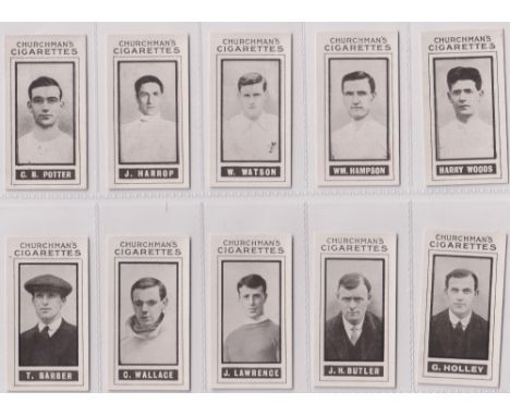 Cigarette cards, Churchman's, Footballers (Brown) (set, 50 cards) (light staining to most backs, fronts mostly vg)