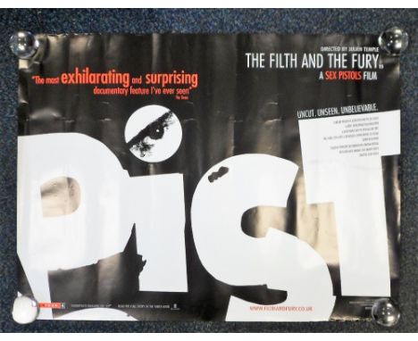 Sex Pistols, double sided Film 4 poster 'The Filth and the Fury'  approx. size 77 x 101 cms (fair, edges knocked, some light 