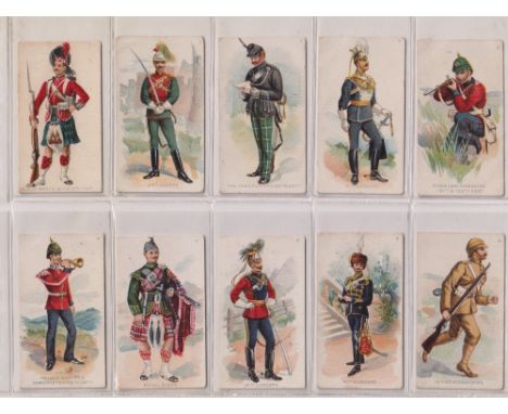 Cigarette cards, USA, ATC, Military Uniforms 'C' (Green net back) (set, 25 cards) sold with Boer War Series (numbered) 10 car