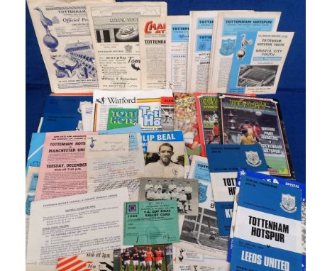 Football programmes etc, Tottenham Hotspur selection including various programmes 1950's onwards, noted Aways v Charlton 53/5