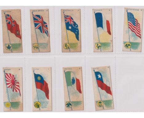Trade cards, Canada, Laurel Confectionery Co,  Flag Series (25/28, missing nos 10, 12 &amp; 15) (some age toning &amp; light 