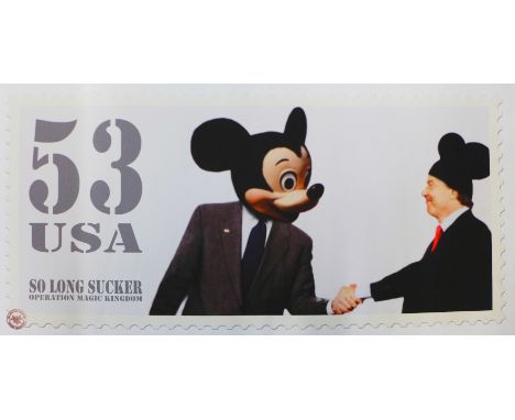 James Cauty (1956-) street artist, Operation Magic Kingdom So Long Sucker, limited edition print, one of a series of images s