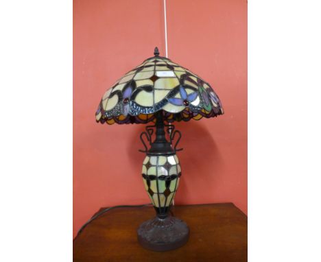 A Tiffany style table lamp 