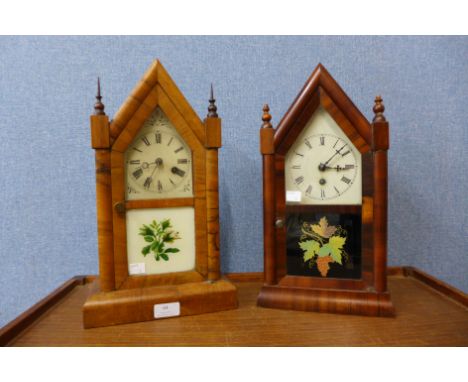 Two 19th Century steeple shelf clocks, New Haven, Connecticut and German Red Star Clock Company 