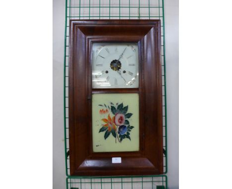 A 19th Century American Ansonia Co. mahogany ogee wall clock 