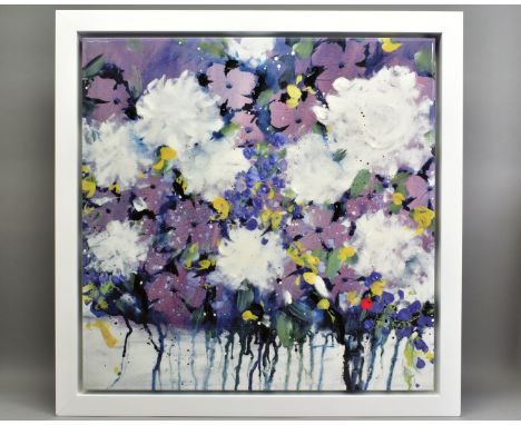 DANIELLE O'CONNOR AKIYAMA (CANANDA 1957) 'POSTERITY III', a limited edition print on canvas 46/195, depicting blossoms, signe