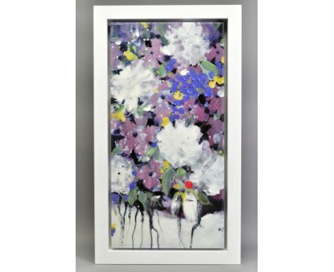 DANIELLE O'CONNOR AKIYAMA (CANADA 1957) 'POSTERITY II', a limited edition print on canvas, 45/95, depicting blossoms, signed 