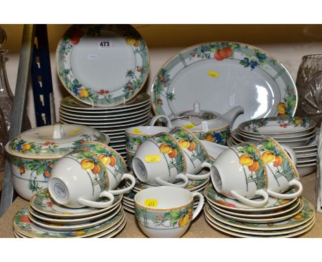 WEDGWOOD HOME EDEN PATTERN DINNER AND TEA WARES, including oval meat platter, seven dinner plates, ten breakfast plates, ten 