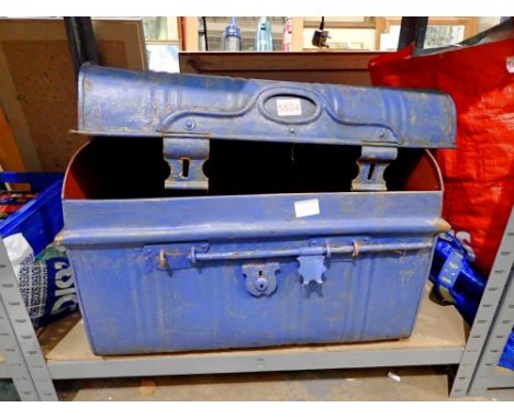 Blue metal trunk. Not available for in-house P&amp;P 