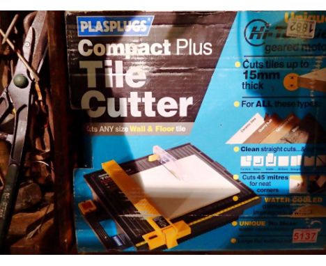 Plasplugs Compact Plus tile cutter together with other tools. (2). Not available for in-house P&amp;P 