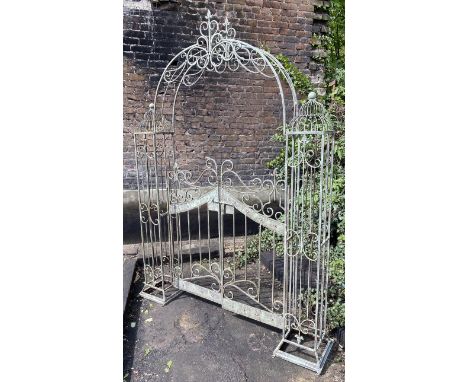 ARCHITECTURAL GARDEN GATE, 250cm x 185cm x 38cm, Regency style. 
