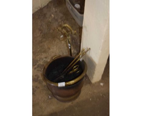 Coal bucket and fire tools