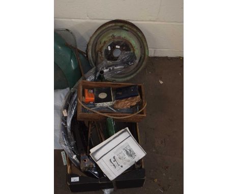 Box of various tools, garage clearance items etc