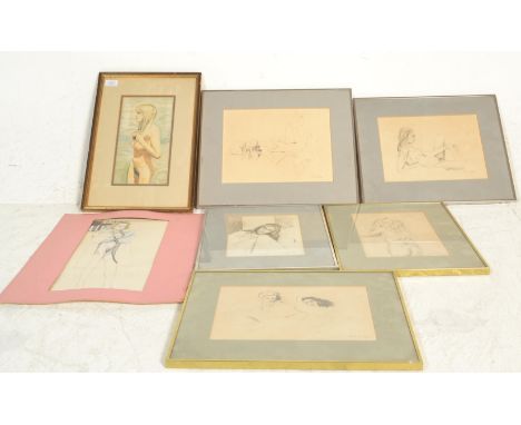 B. Gale (20th Century, local Bristol artist) - A collection of original pencil drawings and watercolour paintings depicting n