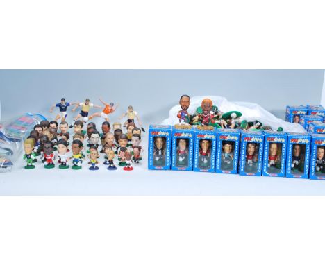 A collection of 1980's football figures to include boxed Corinthian ProStars and a loose figures; Corinthian, Tonka Corp, mic