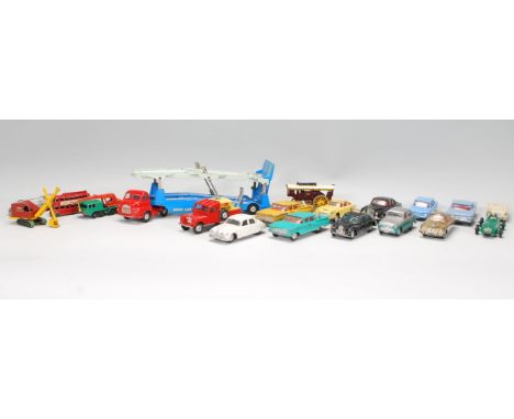 A collection of vintage diecast toy cars and vehicles to include Corgi; Studebaker golden hawk, Chevrolet Impala x 3, Austin 