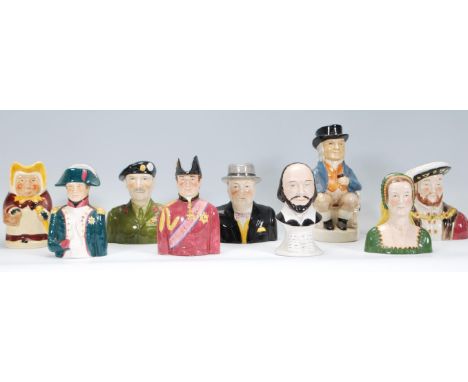 A group of 20th Century Wood and Sons character jugs from the Pride of Britain Portrait Jug range to include Lord Montgomery,