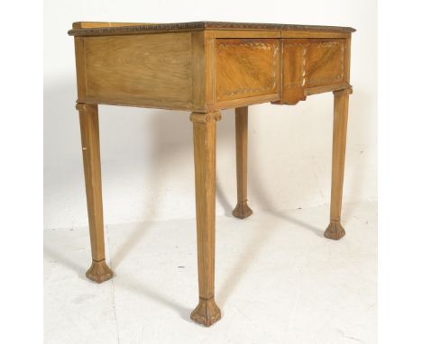 A 19th century Victorian Adams revival scrumble painted console table. Raised on squared legs with spade feet having deep sin