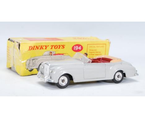 A vintage Dinky Toys Diecast Bentley Coupe S2 toy model car no.194 complete with original box.&nbsp;