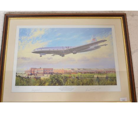 A framed and glazed Barry Walding limited edition signed print 55/850 entitled&nbsp; "Brabazon - Lord of the Skies" Signed in