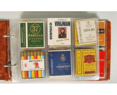 An album of vintage early 20th Century cigarette packets to include desiree, Gold Flake, Countryman, Tiger, Orchid virginia b
