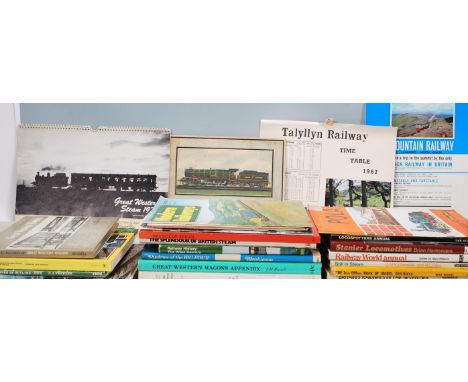 A selection of 20th Century non fictions books relating to trains and locomotives to include ' Still in Steam' G M Kichenside