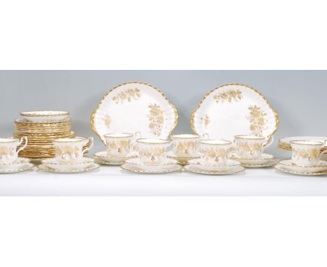 A Royal Albert ' Snow Queen ' part dinner service comprising dinner plates and tureen together with a Royal Albert ' Golden G