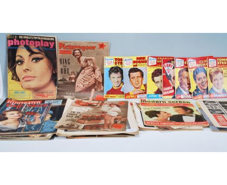 A collection of vintage magazines dating from the 1950's to include Picturegoer, Modern Screen, Photoplay, Women, Illustrated