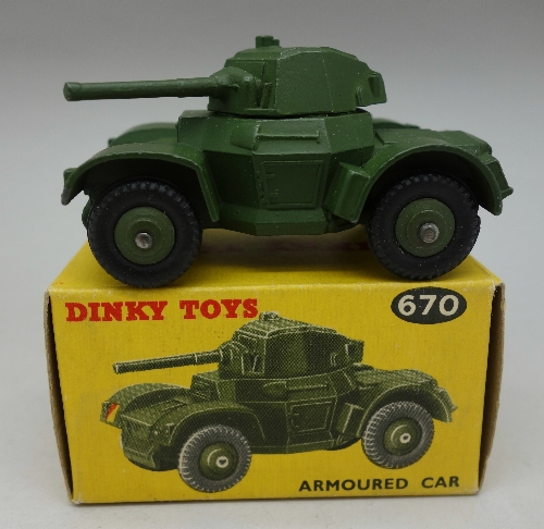 A Dinky Toys 670 armoured car, boxed