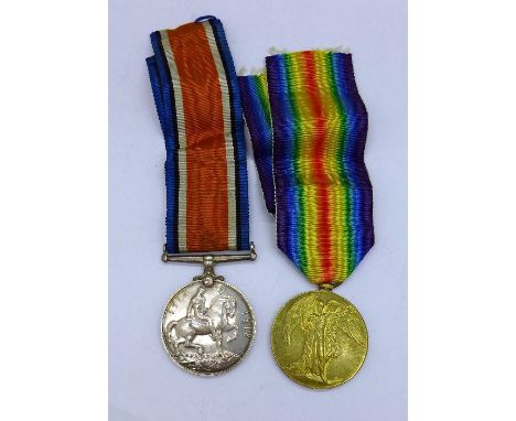 A pair of WWI medals to 4356 A.W.O.CL.1. E.A. Ryall Dorset R.