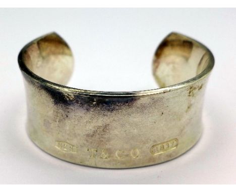 A silver Tiffany & Co. cuff bangle