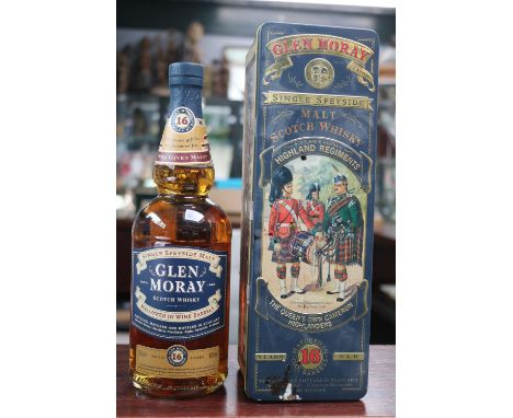 Glen Moray Malt Scotch Whisky 16 Year in metal case 