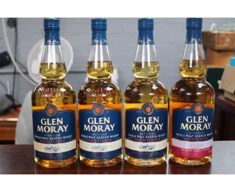 4 Boxed Glen Moray Speyside Single Malt Scotch Whisky Elgin Classic 70cl 