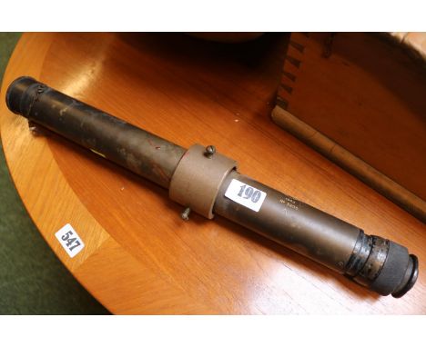 W.Ottway &amp; Co of Ealing Brass Wartime Spotting scope dated 1945 with Arrow applied mark. No.3205 52cm in Length 