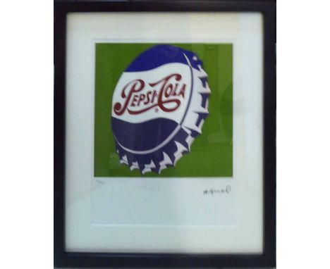 ANDY WARHOL 'Pepsi Cola Green', lithograph, numbered 69 / 100 by Leo Castelli Gallery, Edited by Georges Israel (blind-emboss