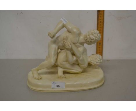 Tupton, composition model of two wrestlers