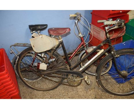 Vintage Raleigh Sports ladies bike together with a further Puch bike (2)