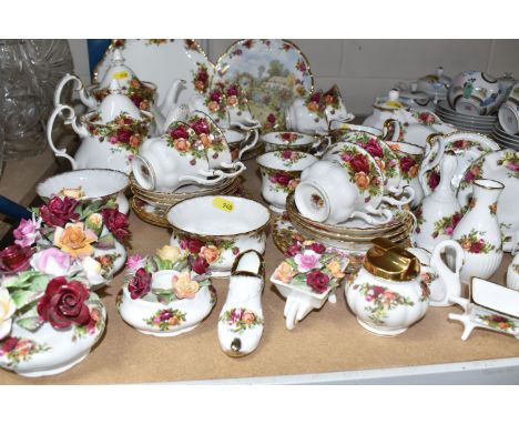 FIFTY EIGHT PIECES OF ROYAL ALBERT 'OLD COUNTRY ROSES' TEA AND GIFT WARES, comprising teapots in two different sizes (smalles