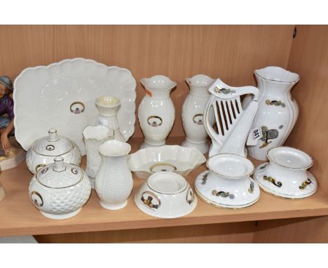 A COLLECTION OF CERAMICS FROM IRISH MANUFACTURERS to include a quantity of Donegal 'Irish Parian' items comprising two lidded