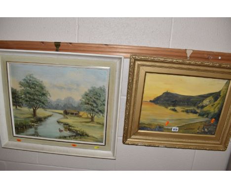 A QUANTITY OF ASSORTED PAINTINGS, to include an oil on canvas coastal landscape scene signed and dated W. Claque 1952, an ind
