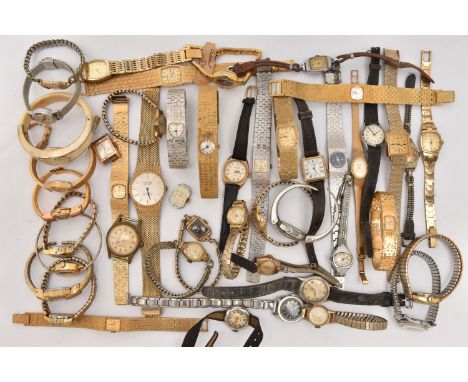 A LARGE ASSORTMENT OF LADIES WATCHES, to include wristwatches and watch heads, names to include Rotary, Sekonda, Timex, Swiss