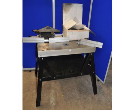 A WOODCUT TRADING COMPANY ROUTER TABLE, with guide and an Elu 131Z 1/2in router (PAT pass and working)