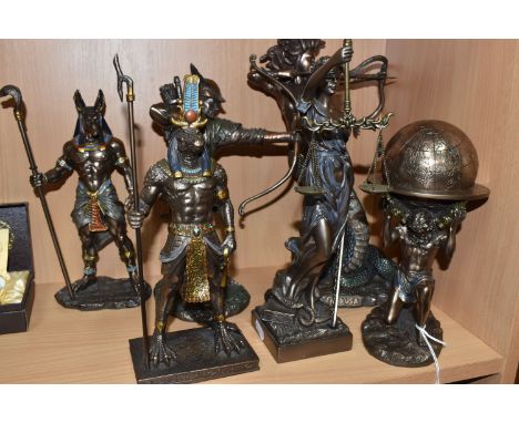 SIX 'VERONESE DESIGN' FIGURES, in bronzed resin, comprising Robin Hood (sword broken off but included, missing arrow from han