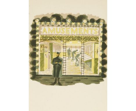 Eric Ravilious (1903-1942)'AMUSEMENTS'Lithograph, from 'High Street', c.193823 x 15cm, unframed