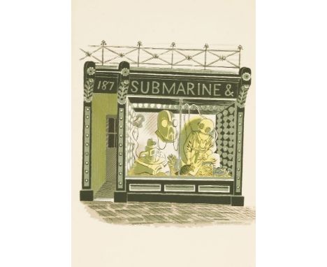 Eric Ravilious (1903-1942)'SUBMARINE & DIVING'Lithograph, from 'High Street', c.193823 x 15cm, unframed