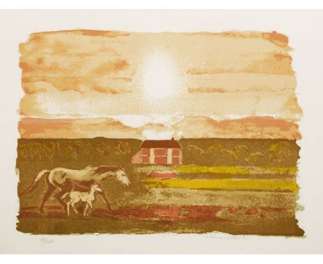*Michael Rothenstein RA (1908-1993)MARE AND FOALLithograph printed in colours, signed and numbered 55/350 in pencil, on wove 