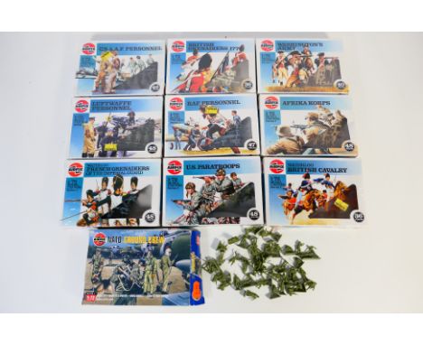 Airfix - 10 boxed Airfix Series 1, 1:72 scale plastic soldier kits. Lot includes Airfix #01739 Washingtons Army; #01740 Briti